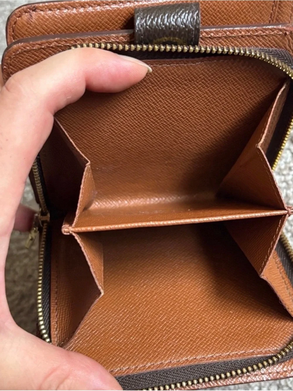 Louis Vuitton Monogram Canvas Brown and Gold Card Holder Wallet